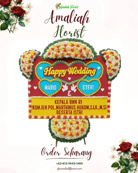 Papan Bunga Pernikahan Tondomulyo